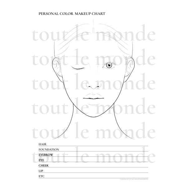 no09 personal color face chart