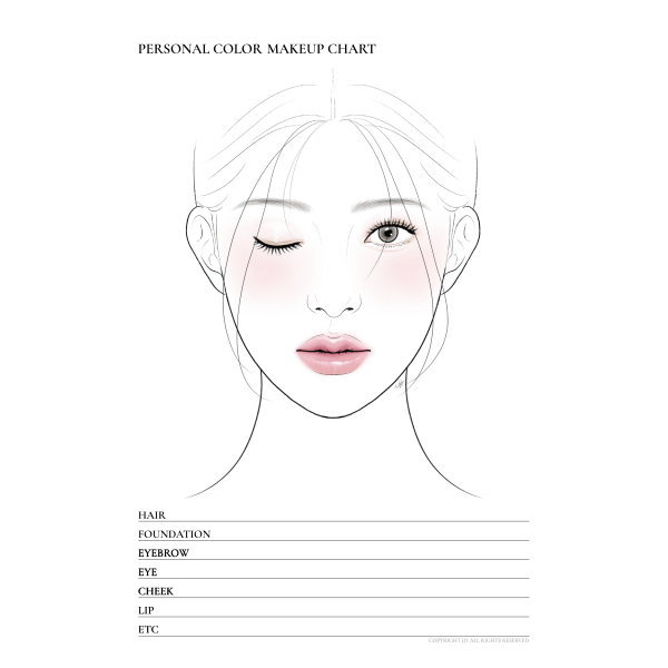 no09 personal color face chart