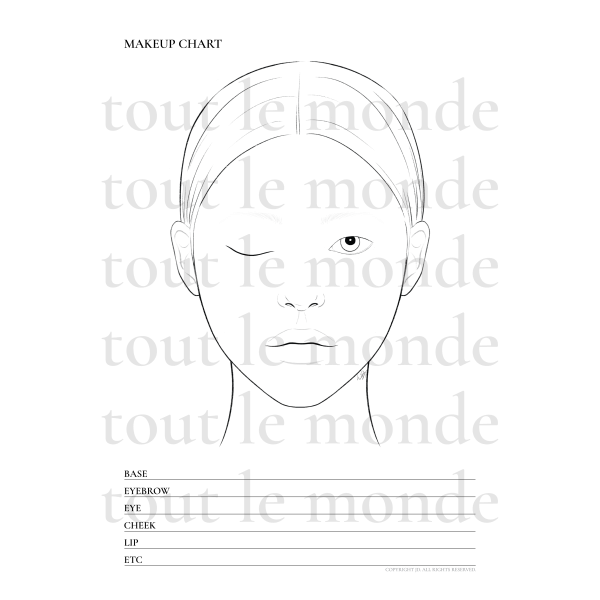 no01-2 basic face chart