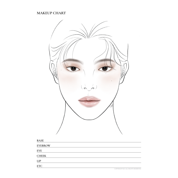 no01-1 man basic face chart